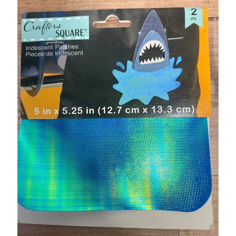 Crafters Square Iridescent Patches 5" X 5.25" 2 Pc Fabric Repair & Craft Materia